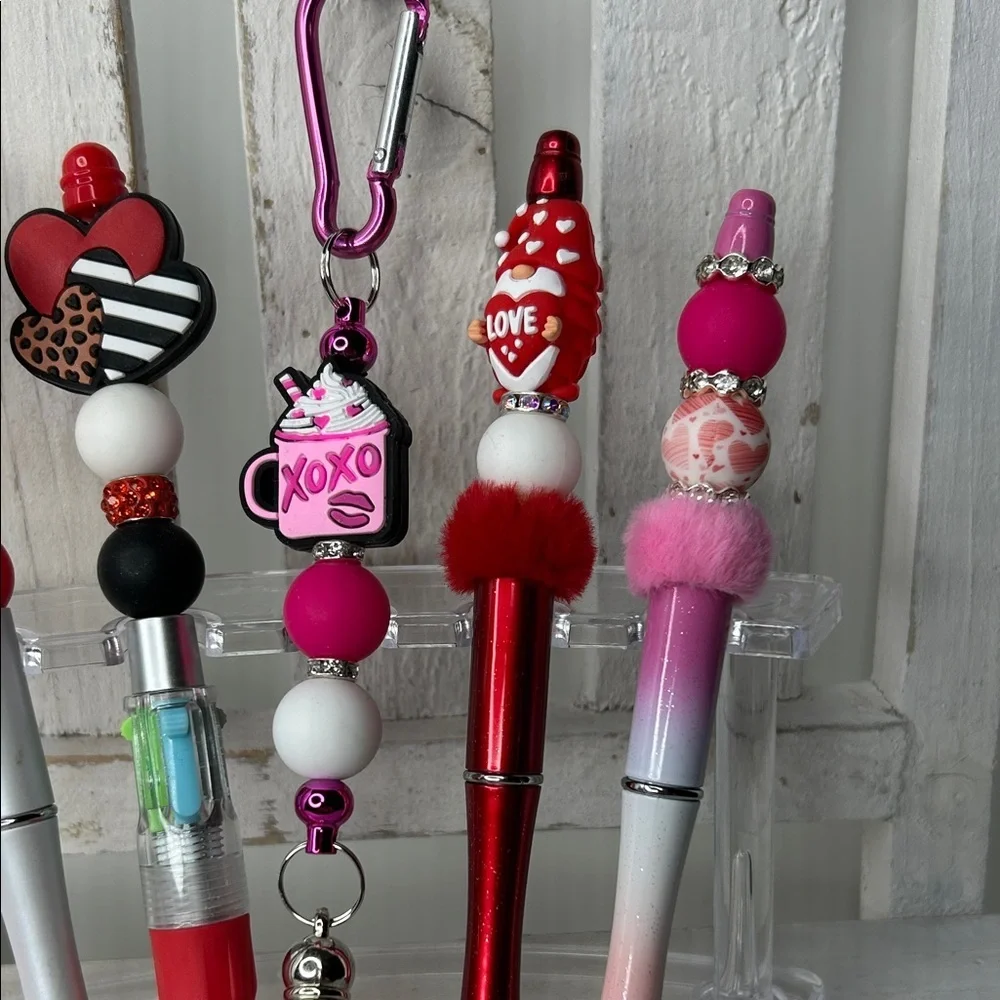 Love-Themed Pen Set with Keychain